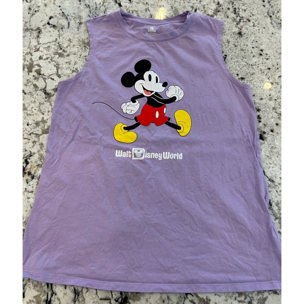 Disney Mickey‎ Mouse Walt Disney World Sleeveless Tank Top Women's Sz M Lavender